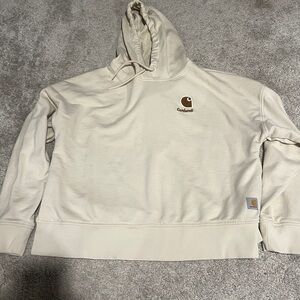 Carhartt TENCEL Hoodie Sweatshirt Beige Tan Loose Fit Size Large NWOT